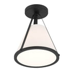 Crystorama FUL-900-BK_CEILING Black Fulton 1 Light Black Semi Flush Mount Image 6