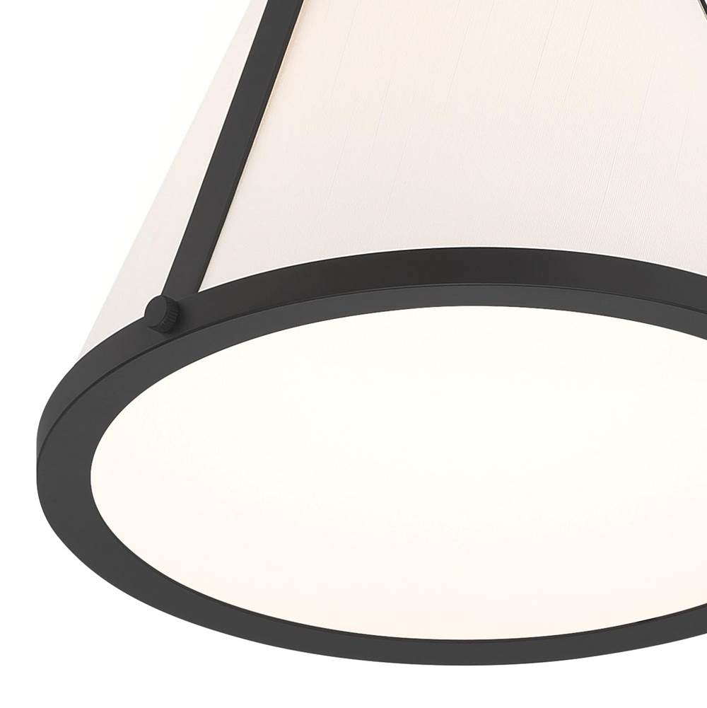 Crystorama FUL-900-BK_CEILING Black Fulton 1 Light Black Semi Flush Mount Image 5