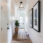 Crystorama FUL-900-BK_CEILING Black Fulton 1 Light Black Semi Flush Mount Image 4