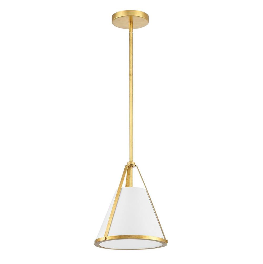 Crystorama Fulton 1 Light Black Pendant