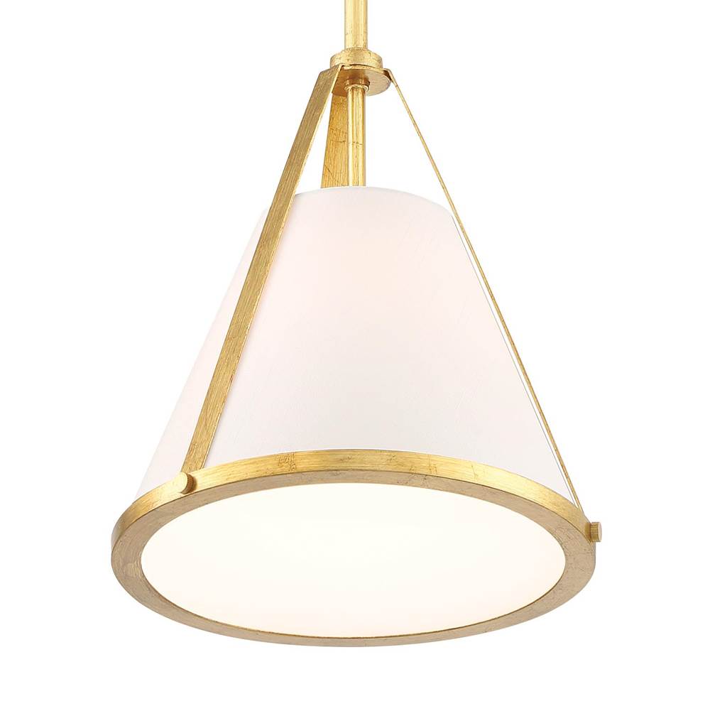 Crystorama FUL-900-GA Antique Gold Fulton 1 Light Antique Gold Pendant Image 5