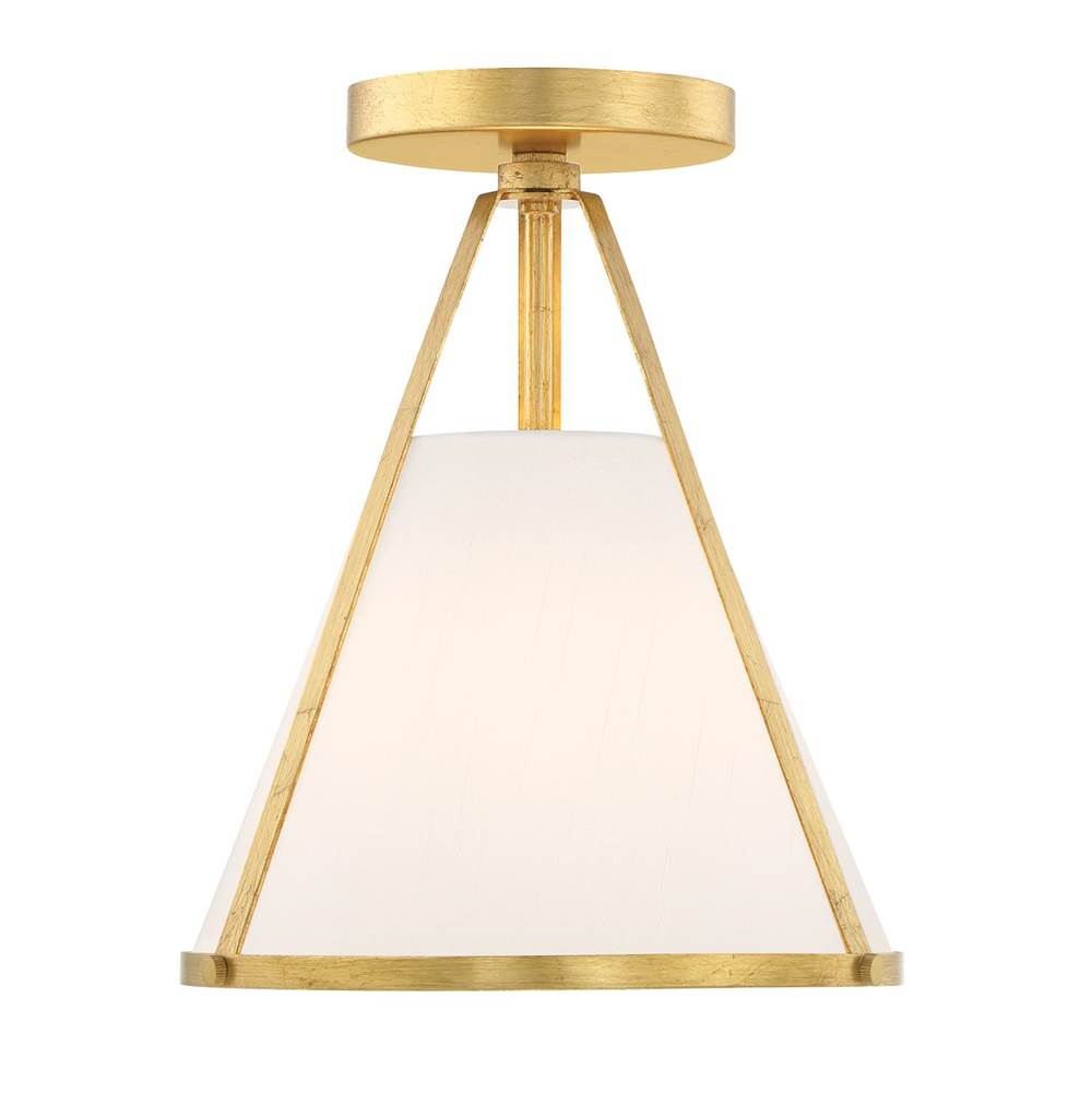 Crystorama FUL-900-GA_CEILING Antique Gold Fulton 1 Light Antique Gold Semi Flush Mount Image 7