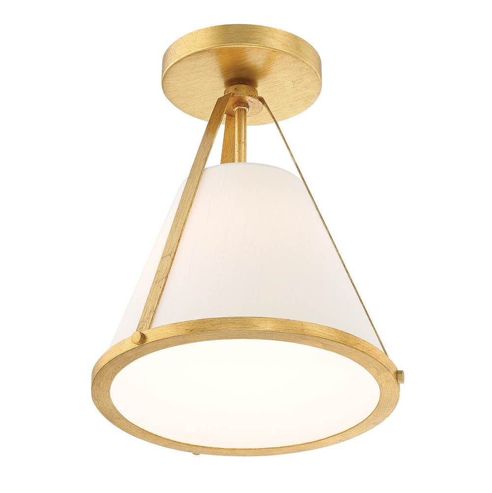 Crystorama FUL-900-GA_CEILING Antique Gold Fulton 1 Light Antique Gold Semi Flush Mount Image 6
