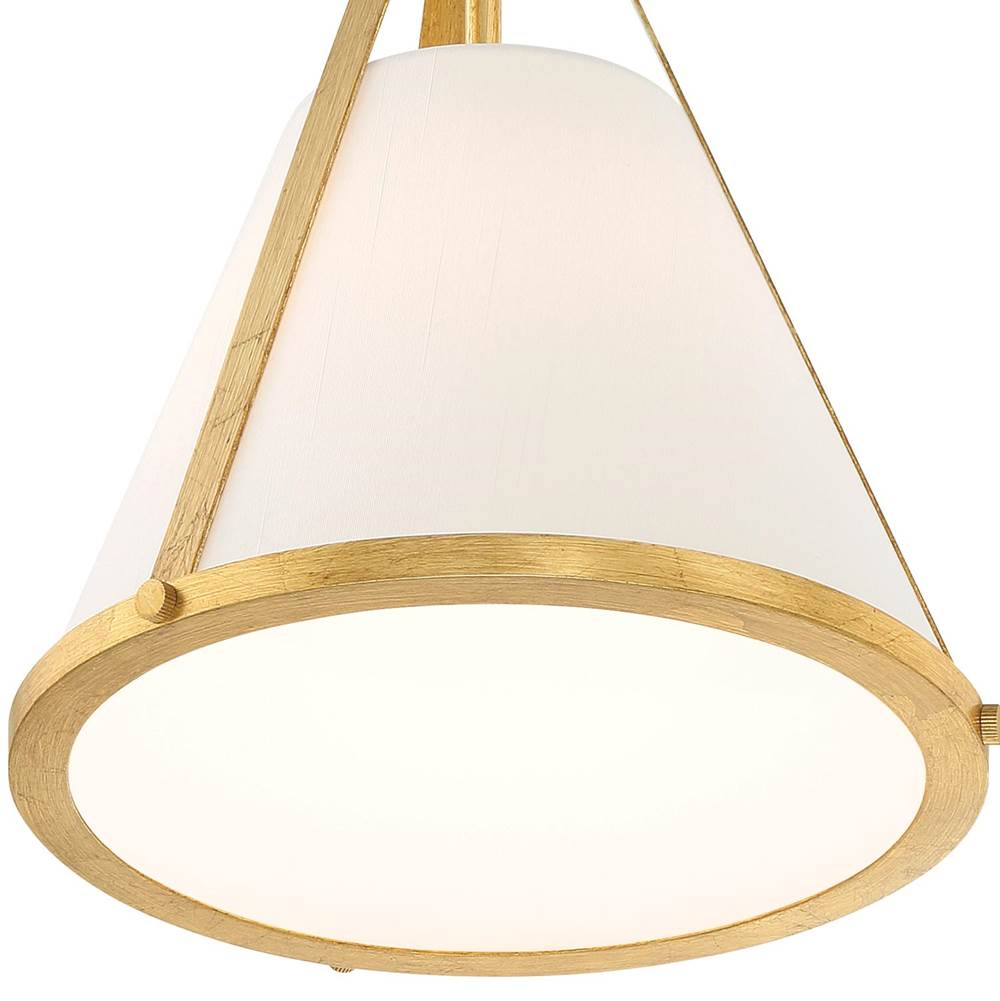 Crystorama FUL-900-GA_CEILING Antique Gold Fulton 1 Light Antique Gold Semi Flush Mount Image 5