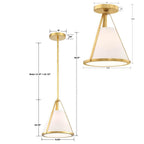 Crystorama FUL-900-GA Antique Gold Fulton 1 Light Antique Gold Pendant Image 3