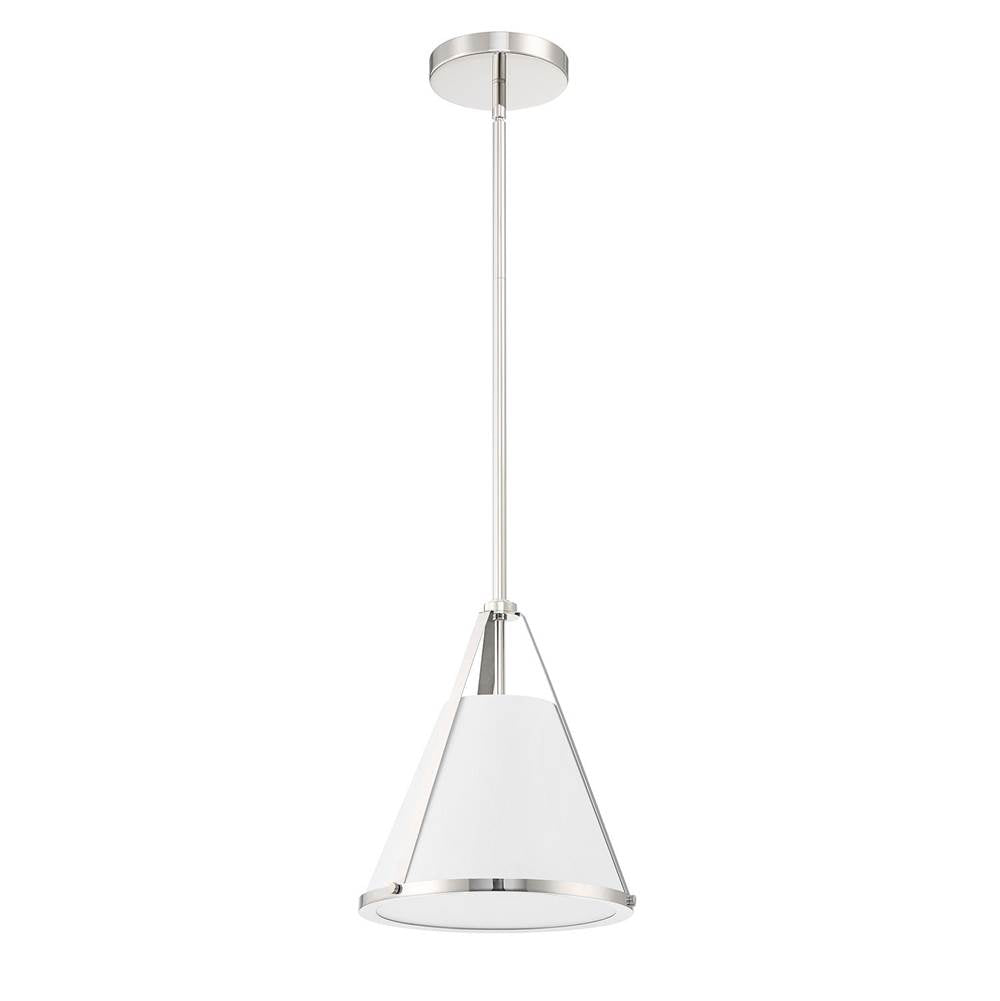 Crystorama Fulton 1 Light Black Pendant