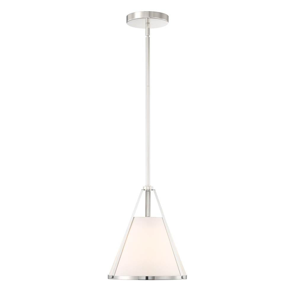 Crystorama FUL-900-PN Polished Nickel Fulton 1 Light Polished Nickel Pendant Image 7