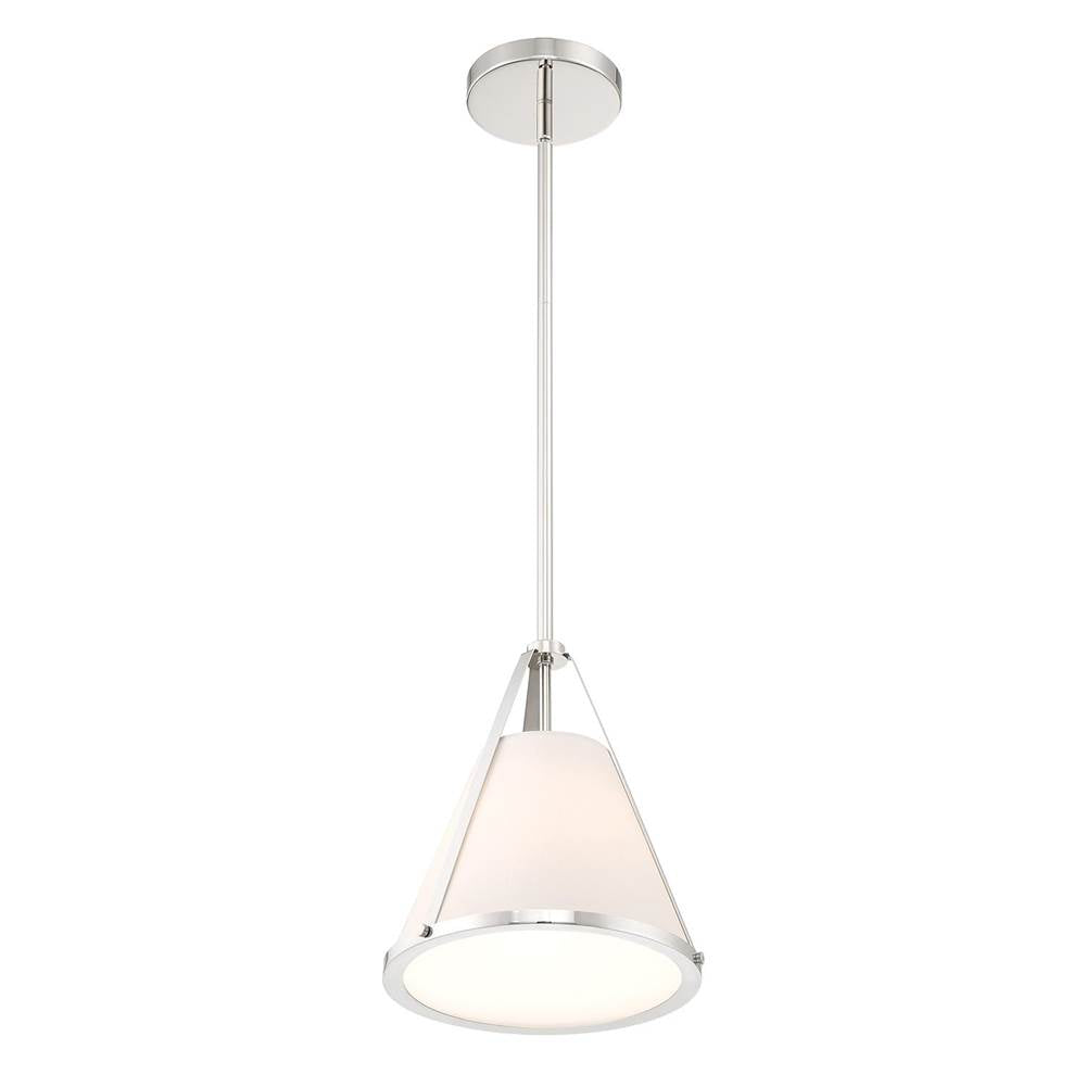 Crystorama FUL-900-PN Polished Nickel Fulton 1 Light Polished Nickel Pendant Image 6