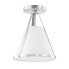Crystorama Fulton 1 Light Black Semi Flush Mount