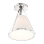 Crystorama FUL-900-PN_CEILING Polished Nickel Fulton 1 Light Polished Nickel Semi Flush Mount Image 6