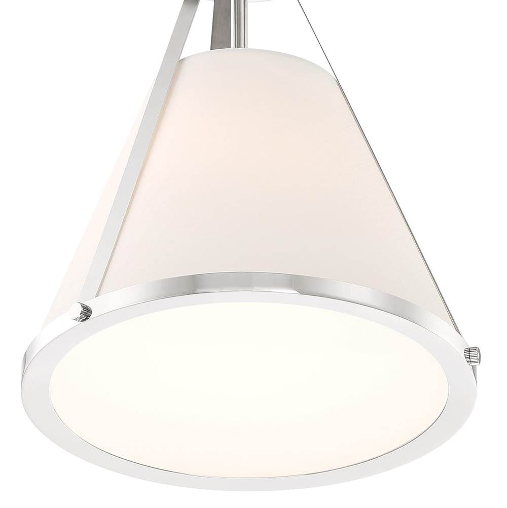 Crystorama FUL-900-PN_CEILING Polished Nickel Fulton 1 Light Polished Nickel Semi Flush Mount Image 5