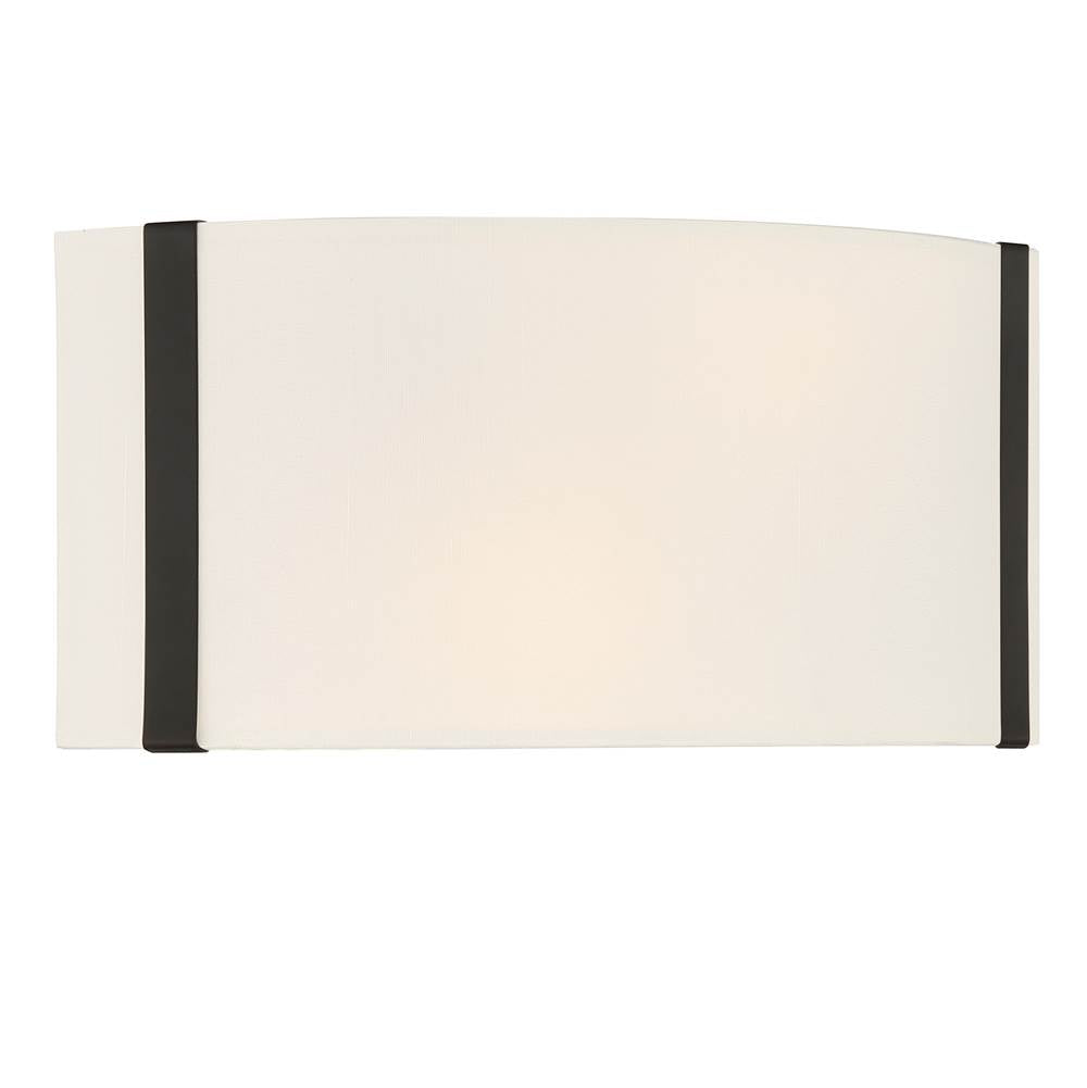 Crystorama Fulton 2 Light Black Wall Mount