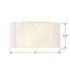 Crystorama FUL-902-PN Polished Nickel Fulton 2 Light Polished Nickel Wall Mount Image 2