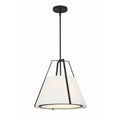 Crystorama FUL-904-BK Black Fulton 3 Light Black Pendant Image 1
