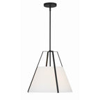 Crystorama Fulton 3 Light Black Pendant