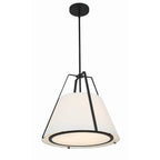 Crystorama FUL-904-BK Black Fulton 3 Light Black Pendant Image 7