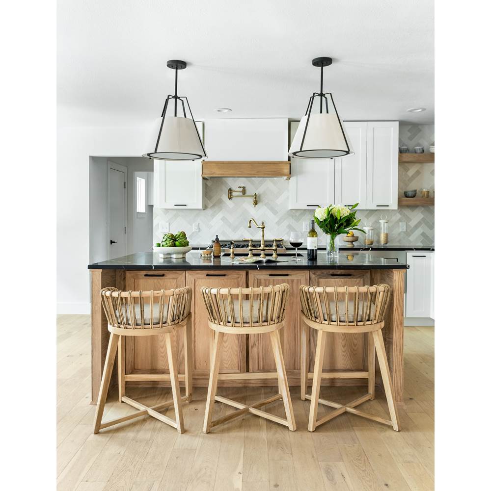 Crystorama FUL-904-BK Black Fulton 3 Light Black Pendant Image 3