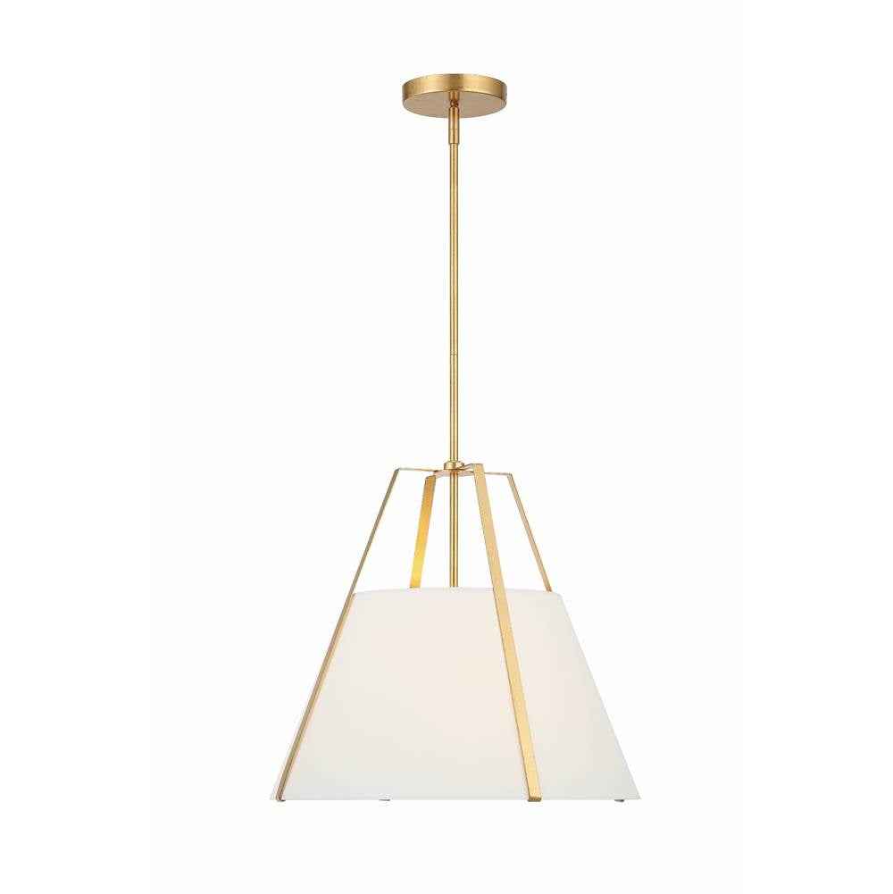 Crystorama Fulton 3 Light Black Pendant