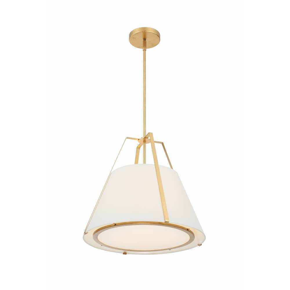 Crystorama FUL-904-GA Antique Gold Fulton 3 Light Antique Gold Pendant Image 5