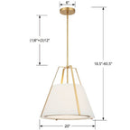 Crystorama FUL-904-GA Antique Gold Fulton 3 Light Antique Gold Pendant Image 2