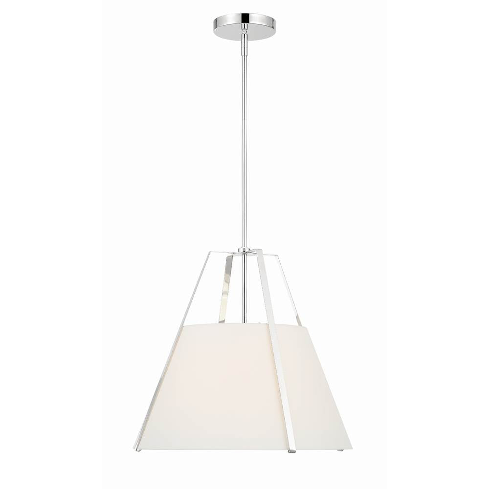 Crystorama Fulton 3 Light Black Pendant