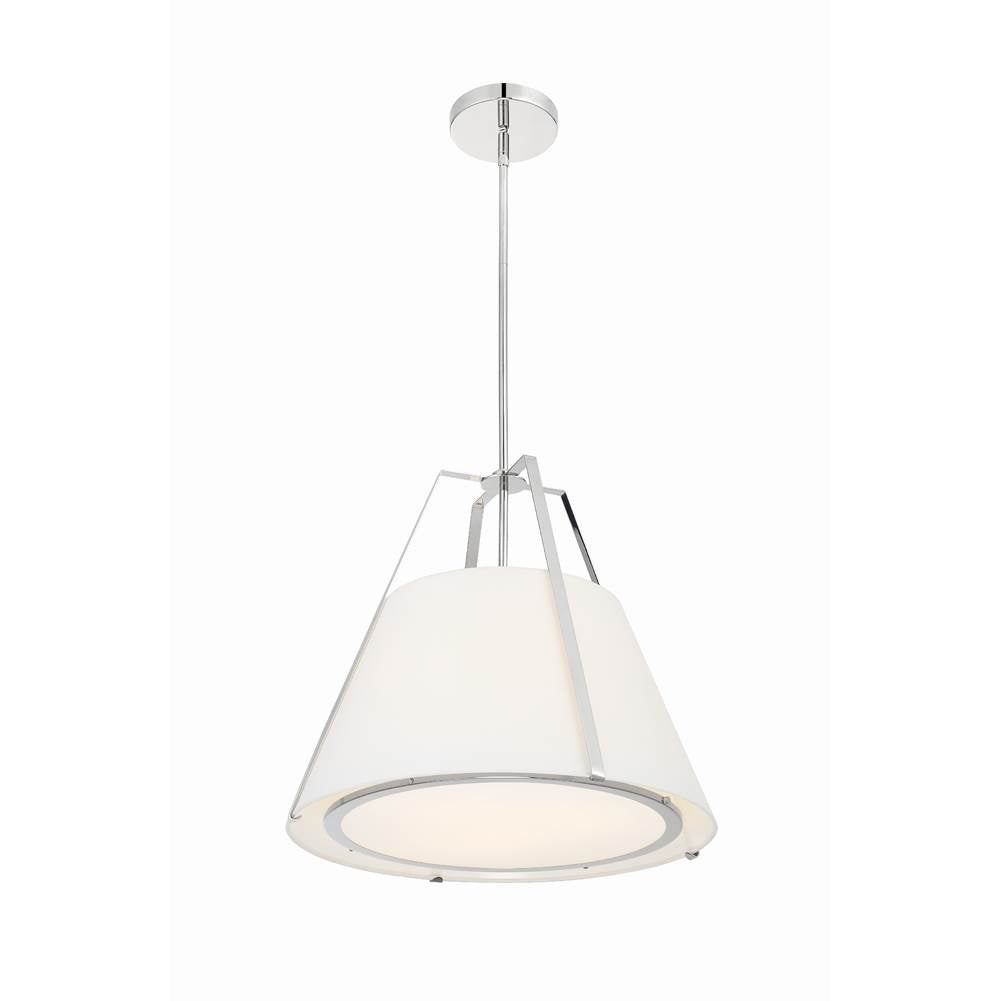 Crystorama FUL-904-PN Polished Nickel Fulton 3 Light Polished Nickel Pendant Image 9
