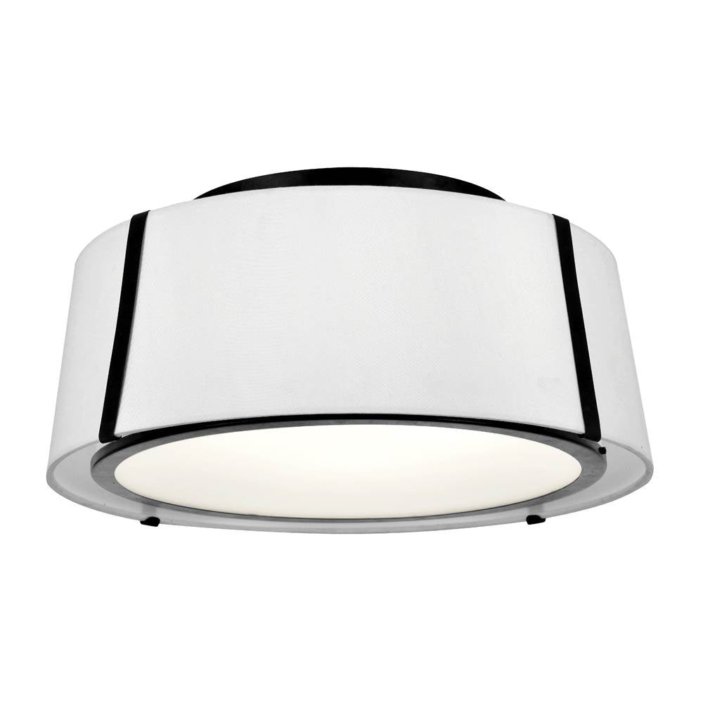 Crystorama FUL-905-BK Black Fulton 3 Light Matte Black Ceiling Mount Image 1