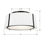 Crystorama Fulton 3 Light Matte Black Ceiling Mount