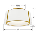 Crystorama Fulton 3 Light Matte Black Ceiling Mount