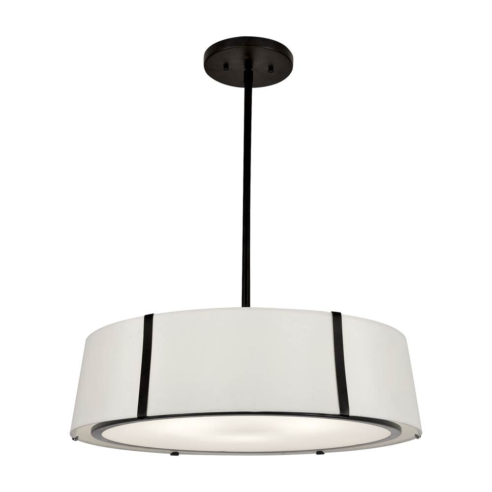 Crystorama FUL-907-BK Black Fulton 6 Light Matte Black Chandelier Image 1