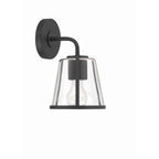 Crystorama FUL-911-BK-CL Black Fulton 1 Light Black Bathroom Vanity Image 1