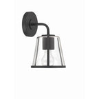 Crystorama FUL-911-BK-CL Black Fulton 1 Light Black Bathroom Vanity Image 4