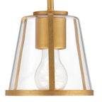 Crystorama FUL-911-GA-CL Antique Gold Fulton 1 Light Antique Gold Bathroom Vanity Image 3