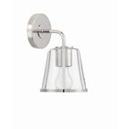 Crystorama FUL-911-PN-CL Polished Nickel Fulton 1 Light Polished Nickel Bathroom Vanity Image 5