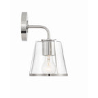 Crystorama FUL-911-PN-CL Polished Nickel Fulton 1 Light Polished Nickel Bathroom Vanity Image 4
