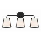 Crystorama FUL-913-BK Black Fulton 3 Light Black Bathroom Vanity Image 1