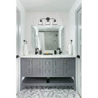 Crystorama FUL-913-BK Black Fulton 3 Light Black Bathroom Vanity Image 3