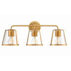 Crystorama FUL-913-GA-CL Antique Gold Fulton 3 Light Antique Gold Bathroom Vanity Image 1