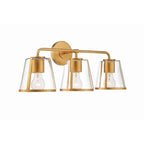 Crystorama FUL-913-GA-CL Antique Gold Fulton 3 Light Antique Gold Bathroom Vanity Image 6