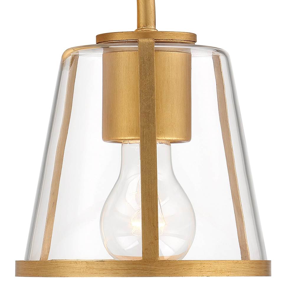 Crystorama FUL-913-GA-CL Antique Gold Fulton 3 Light Antique Gold Bathroom Vanity Image 4