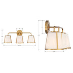 Crystorama FUL-913-GA Antique Gold Fulton 3 Light Antique Gold Bathroom Vanity Image 2