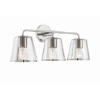 Crystorama FUL-913-PN-CL Polished Nickel Fulton 3 Light Polished Nickel Bathroom Vanity Image 5
