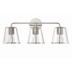 Crystorama FUL-913-PN-CL Polished Nickel Fulton 3 Light Polished Nickel Bathroom Vanity Image 4