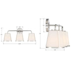 Crystorama FUL-913-PN Polished Nickel Fulton 3 Light Polished Nickel Bathroom Vanity Image 2