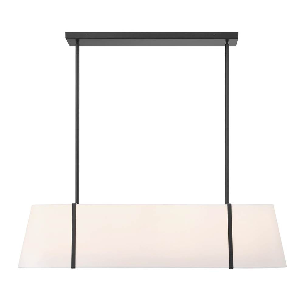 Crystorama FUL-917-BK Black Fulton 4 Light Black Linear Oval Chandelier Image 5