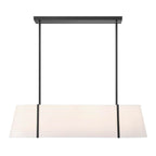 Crystorama FUL-917-BK Black Fulton 4 Light Black Linear Oval Chandelier Image 5