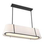 Crystorama FUL-917-BK Black Fulton 4 Light Black Linear Oval Chandelier Image 4