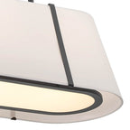 Crystorama FUL-917-BK Black Fulton 4 Light Black Linear Oval Chandelier Image 3