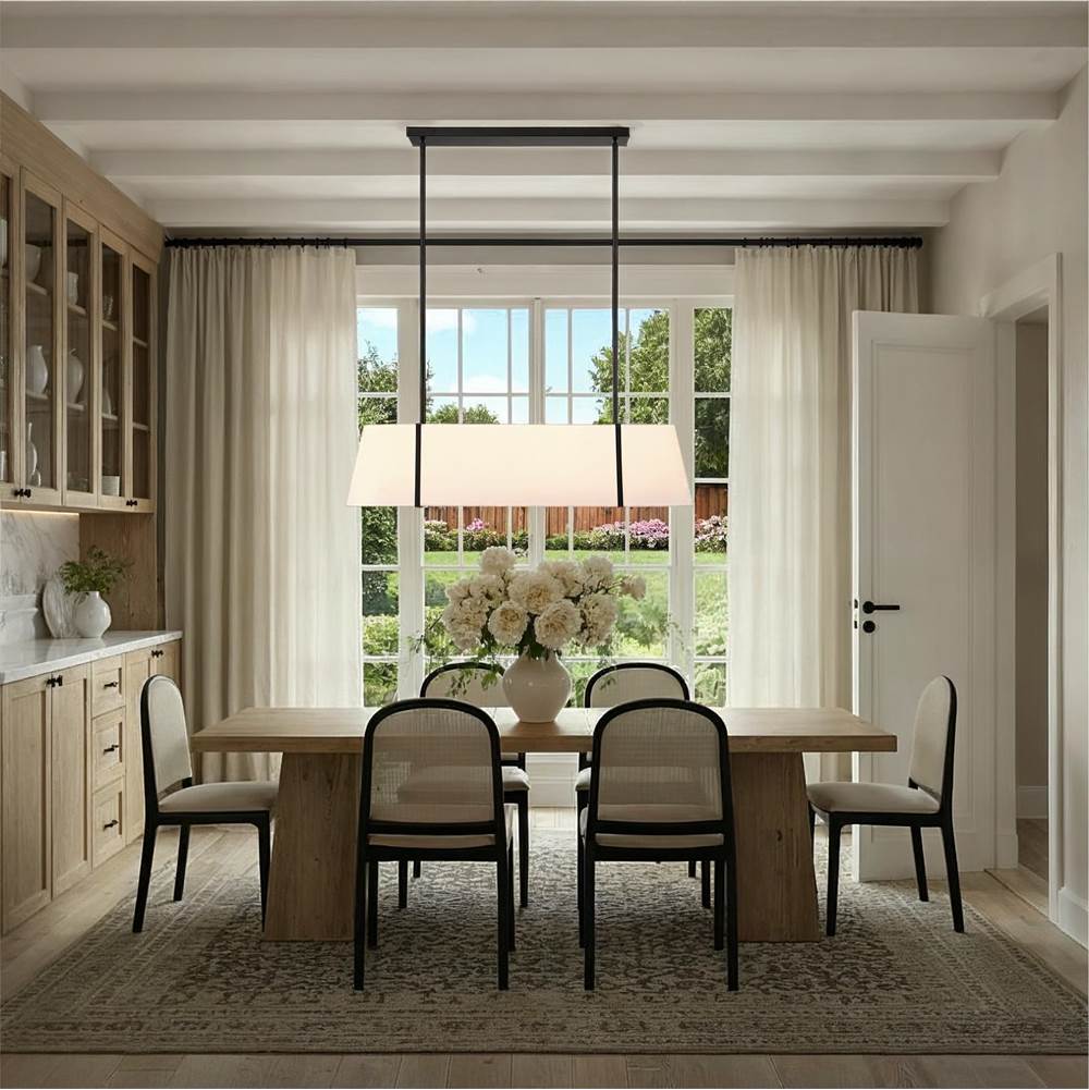 Crystorama FUL-917-BK Black Fulton 4 Light Black Linear Oval Chandelier Image 2