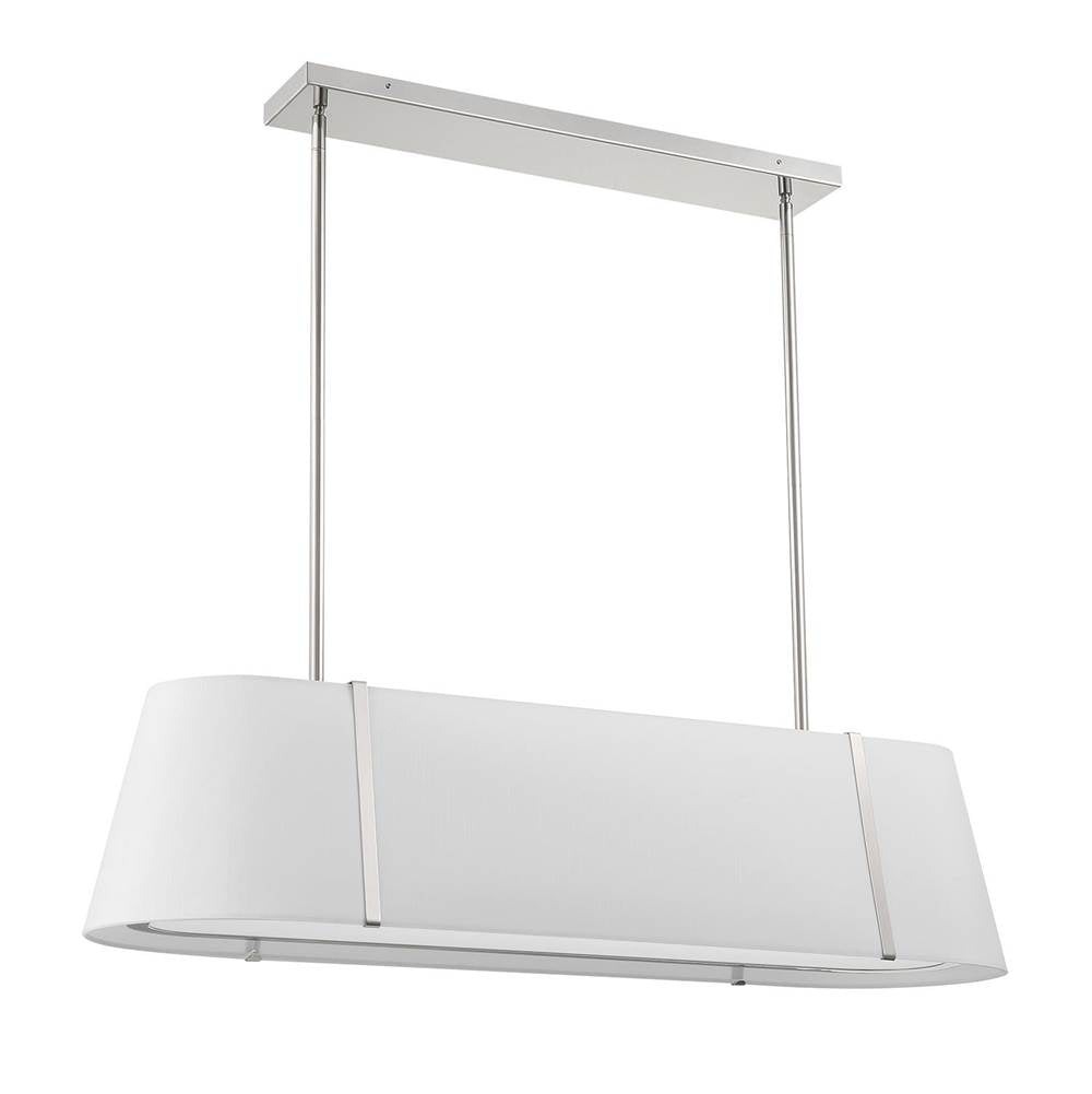 Crystorama Fulton 4 Light Black Linear Oval Chandelier
